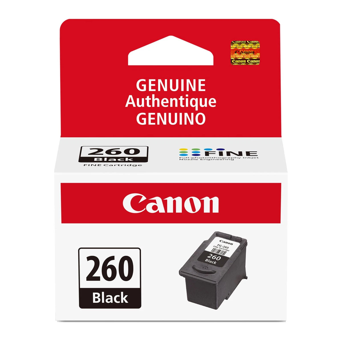 Canon PG-260 Black Ink Cartridge for Various Printers (Pack of 1)