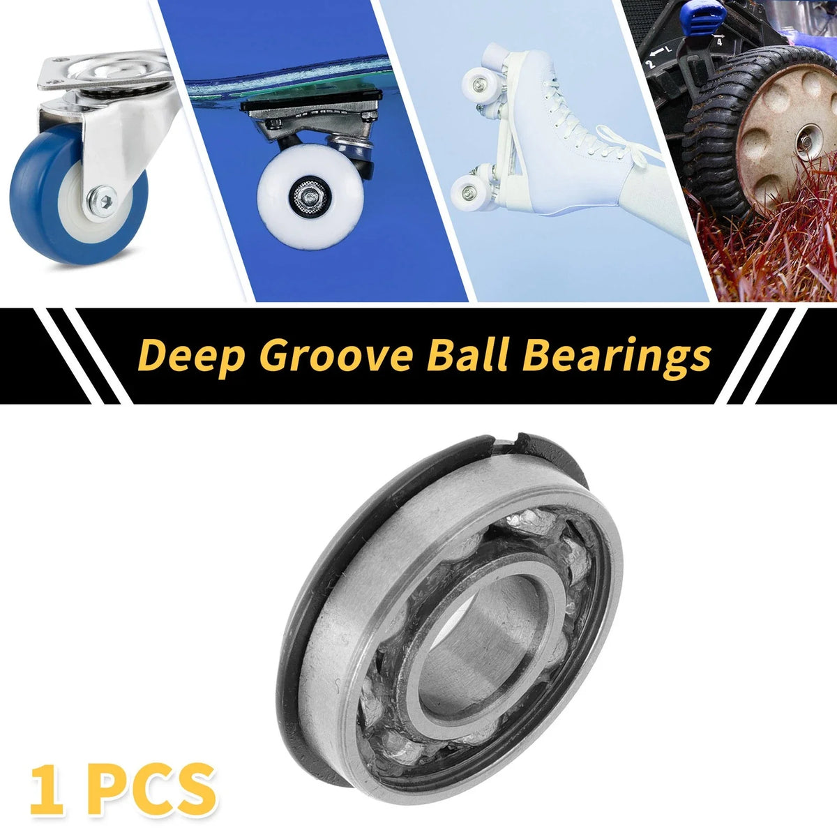 Deep Groove Ball Bearing P5 for Scooter Skateboard Wheel (12x28x8mm)