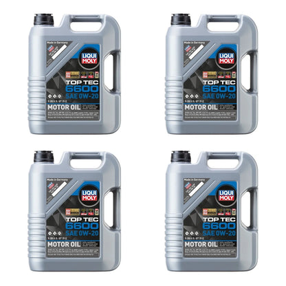 Set of 4 Liqui Moly Top Tec 6600 0W-20 Engine Motor Oil (20L)