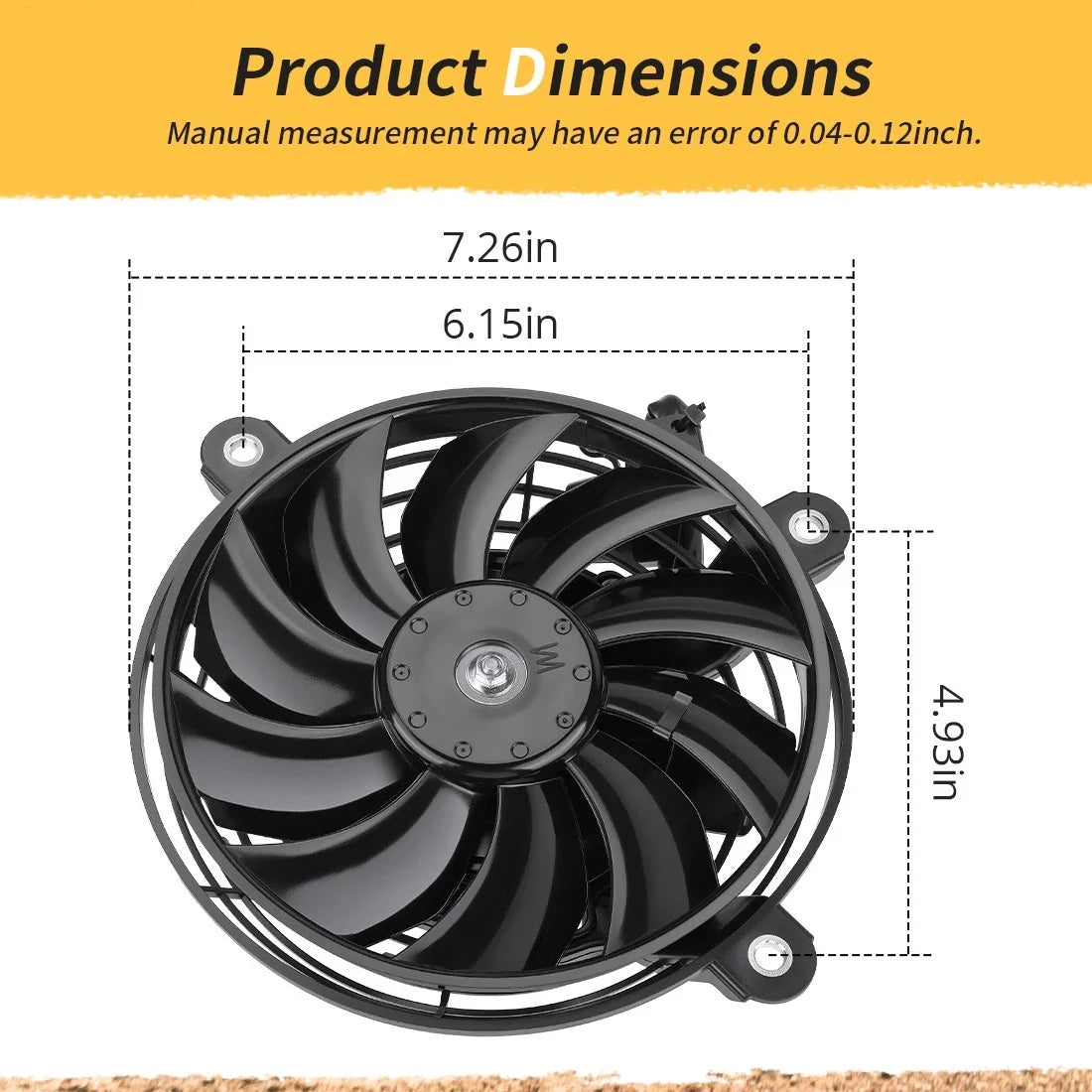 Radiator Fan for Suzuki Quadsport Z400 (2009–2014) w/ Bolt Nut