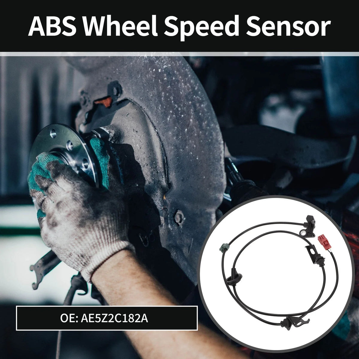 ABS Wheel Speed Sensor No.AE5Z2C182A for Ford Fusion (2007–2011) FWD