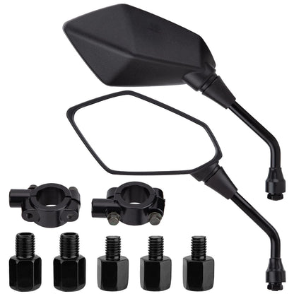 Set of 2 Rear View Side Mirrors for Scooter, ATV (7/8 inch)