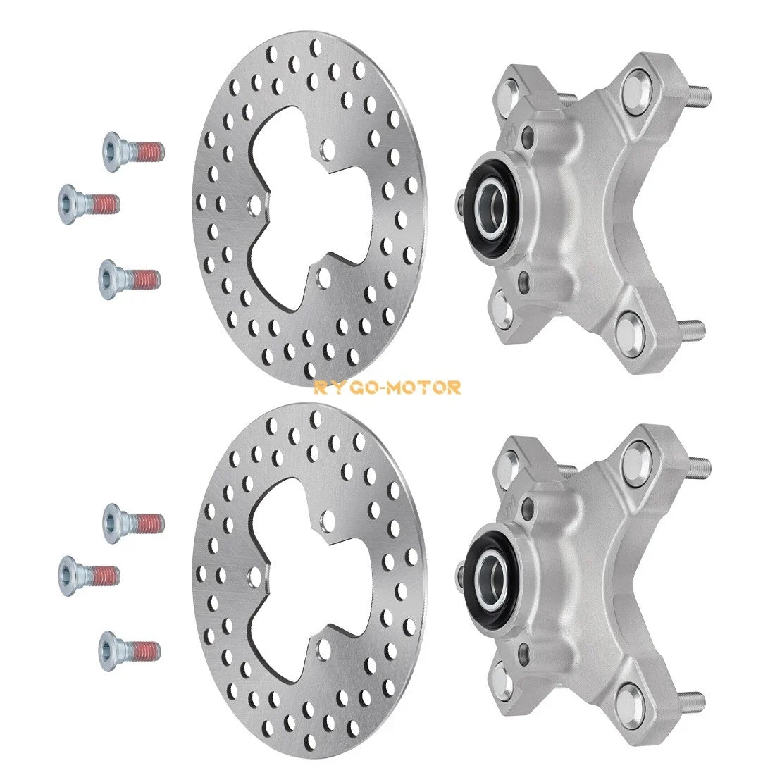 2X Front Wheel Hubs w/ Brake Disc Rotors for Honda TRX250X TRX400X (2009–2014)