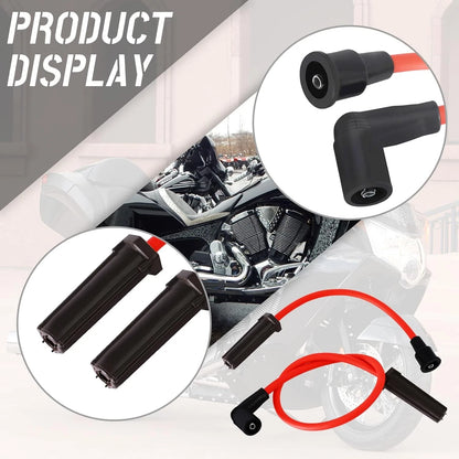 8mm Red Spark Plug Wires for Victory Motorcycles (2008–Present) 08VIC-RD-10MM