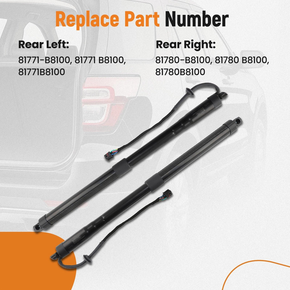 2pcs Electric Tailgate Lift Support Kit for Hyundai Santa Fe (2013–2019)