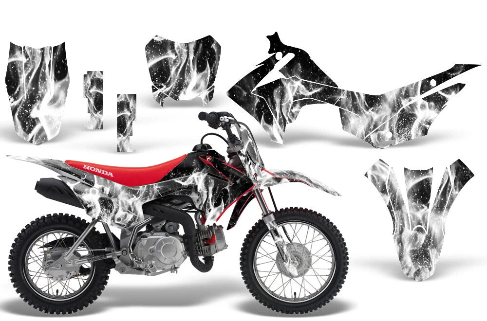 Dirt Bike Decal Graphic Kit for Honda CRF110F (2013–2018) Flames