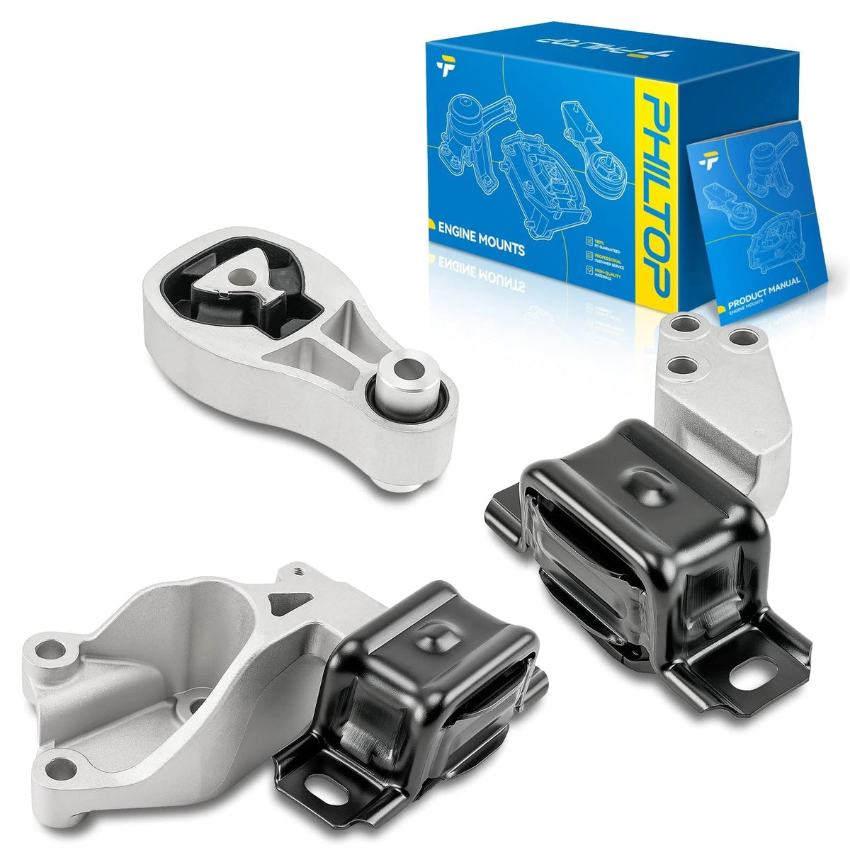 Set of 3 Engine Motor Mounts for Smart Fortwo (2008–2015)