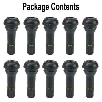 Set of 10 Heavy Duty TR413 Snap In Rubber Valve Tools for Tubeless Tyres