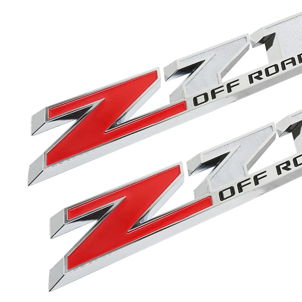 2Pcs Z71 Off Road 3D Fender Emblem Badge for Silverado Tahoe (2014–2023) 23465289, 84126998
