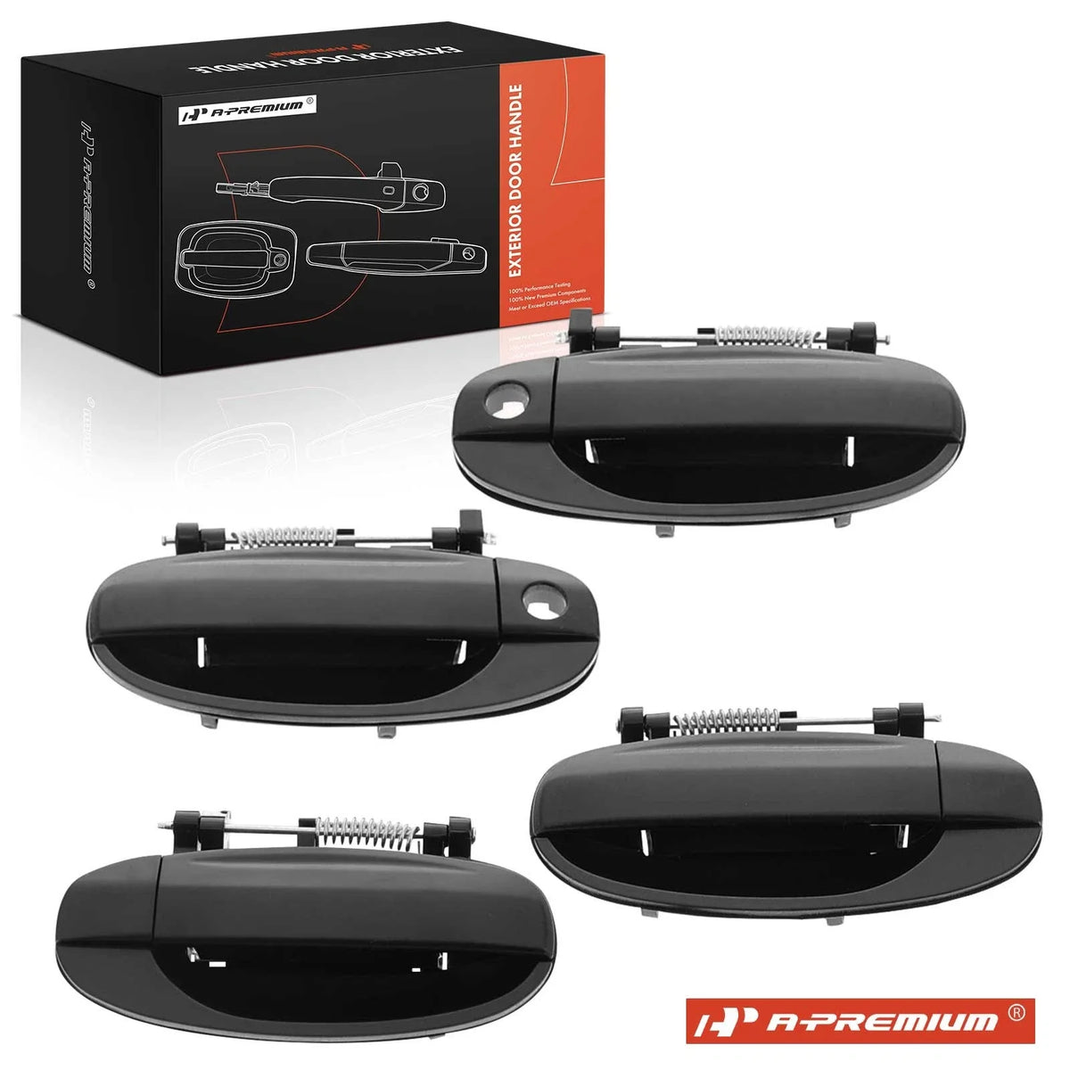 Set of 4 Front & Rear Exterior Door Handles for Chevrolet Aveo (2004)