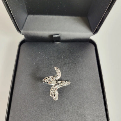 Sterling Silver Snake Ring with Stones for Harley-Davidson (Womens)