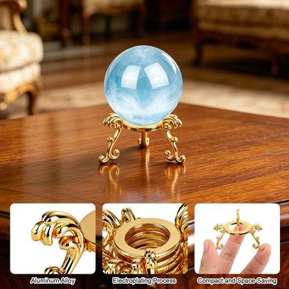 10Pcs Gold Crystal Ball Display Stands for Spheres Eggs Minerals