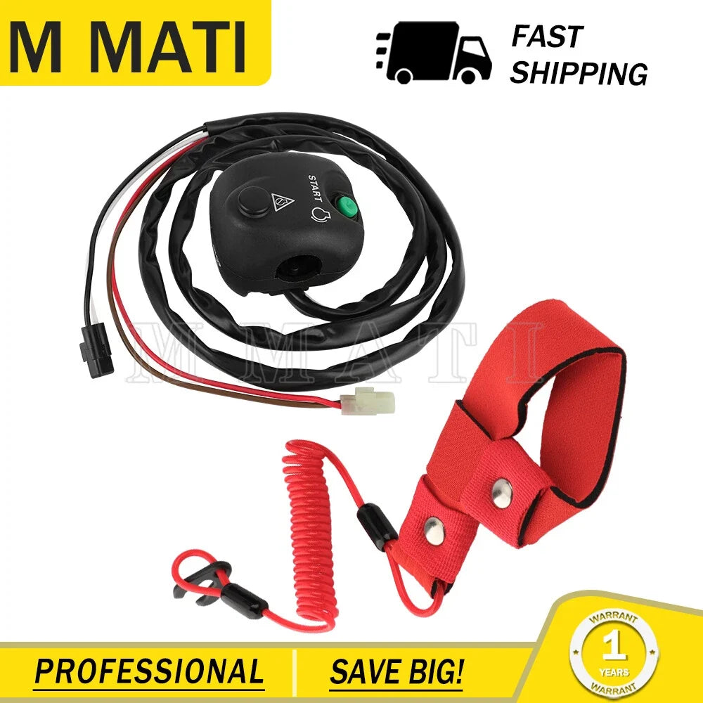 Start Stop Kill Switch & Lanyard for Yamaha GX1800 WaveRunner FZR FZS (2009–2016)
