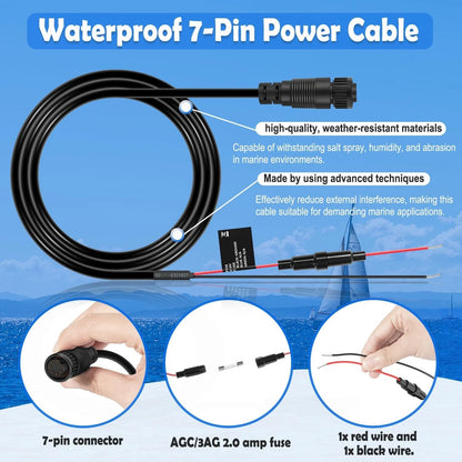Power Cable 7Pin for Garmin GMS 10 Network Port Expander (010-10553-00)