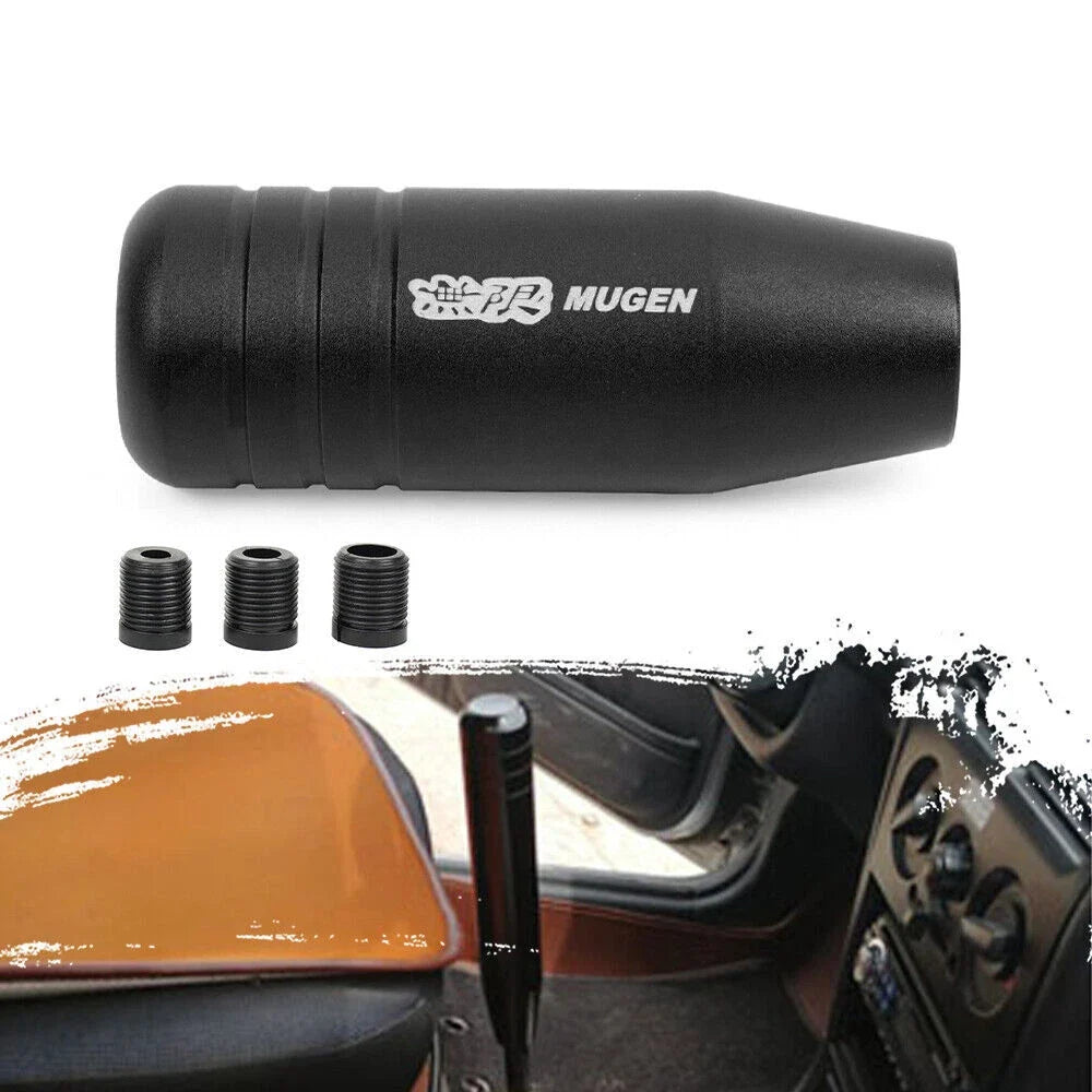 Mugen Aluminum Black Automatic Gear Shift Knob for Universal Fit (2000–2023)