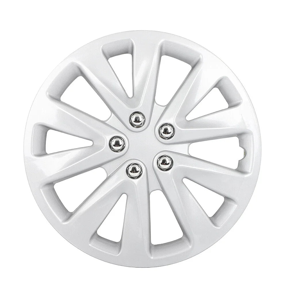 Set of 4 15" Wheel Hub Caps Full Rim Covers Silver Universal