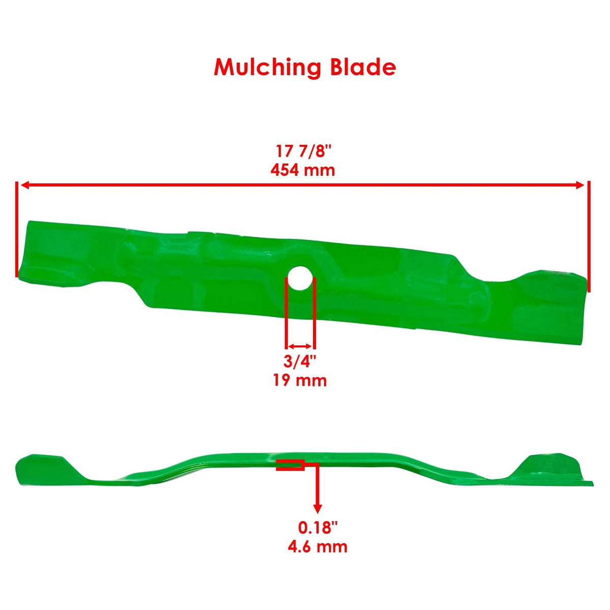 Deck Mulching Blade for Cub Cadet (MB2356 - LA) 17 7/8" x 3/4"