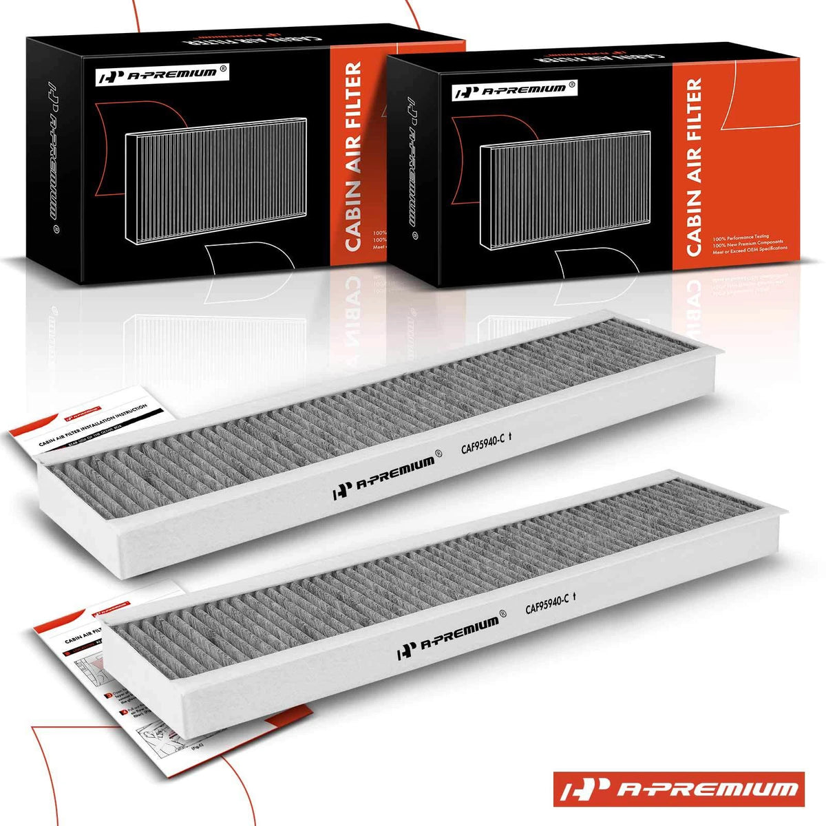 2X Activated Carbon Cabin Air Filter for Mini Cooper (2002–2008) 64311496711, 4478, PC5537-P, C15537, VCA-1056