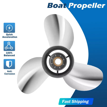 13.5x17 Stainless Boat Propeller for Yamaha Outboard 60-115HP (15 Spline, RH)