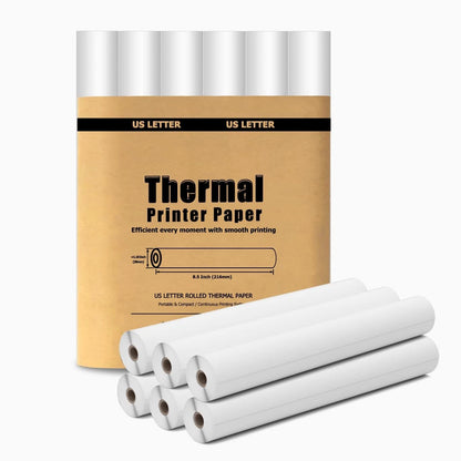 6 Rolls Thermal Paper 8.5’’ x 11’’ for Printer