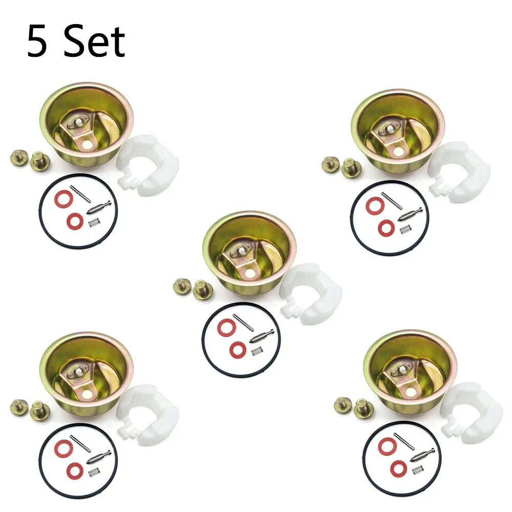 Set of 5 Carburetor Needle Bowl Float Gasket Assembly for Honda GX270 GX340 GX390