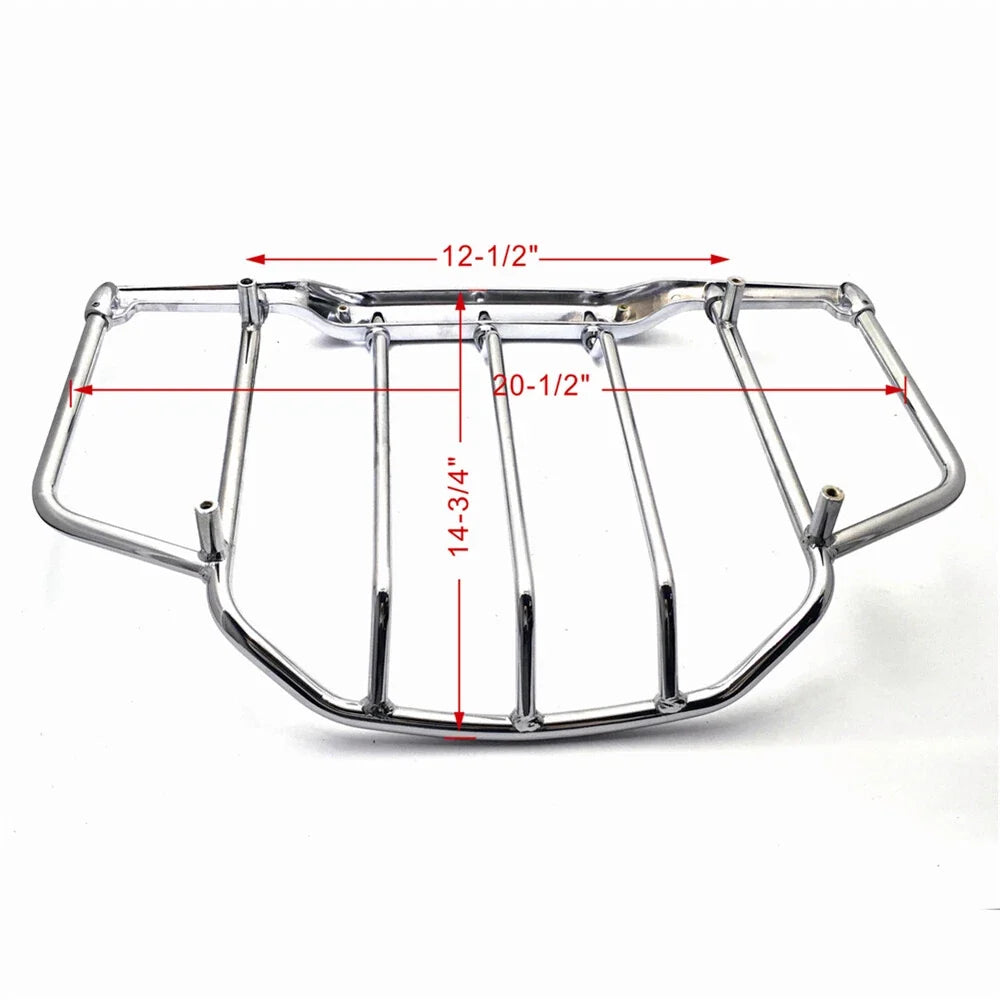 Chrome Luggage Rack for Harley Air Wing Tour Pak Trunk (1993–2013)