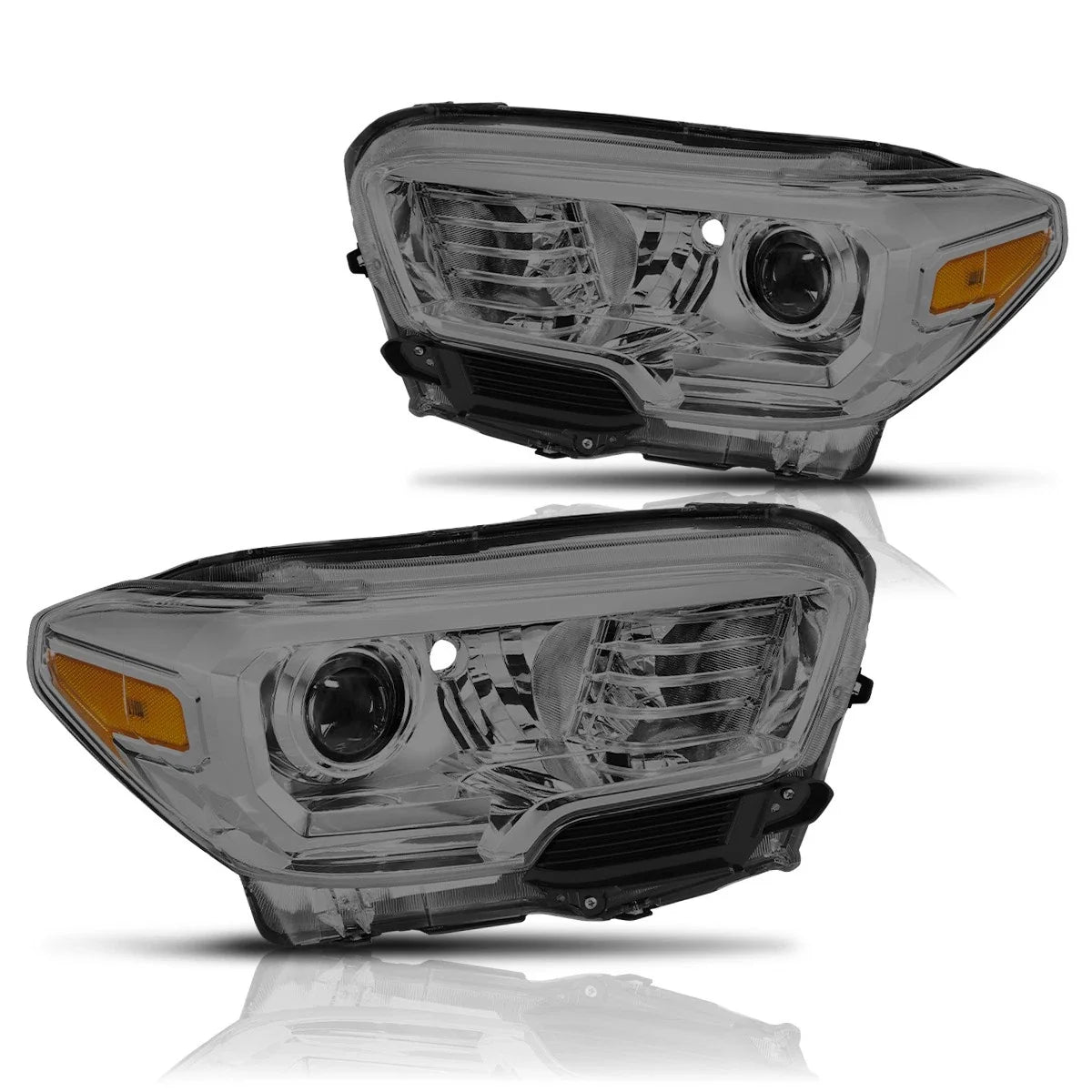 Projector Headlights for Tacoma (2016–2020) Smoked Housing Amber Side
