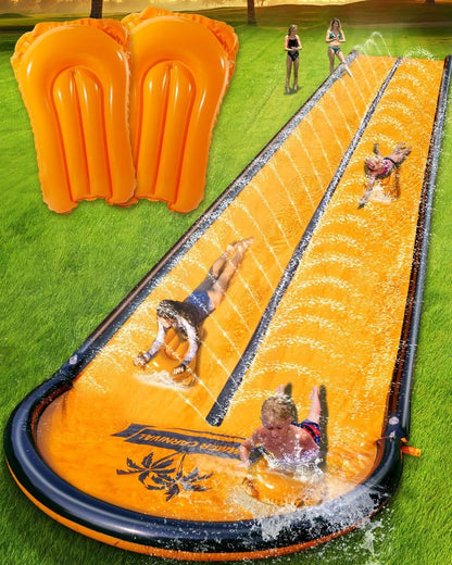 22ft Double Lane Slip Water Slide for Kids & Adults - Orange