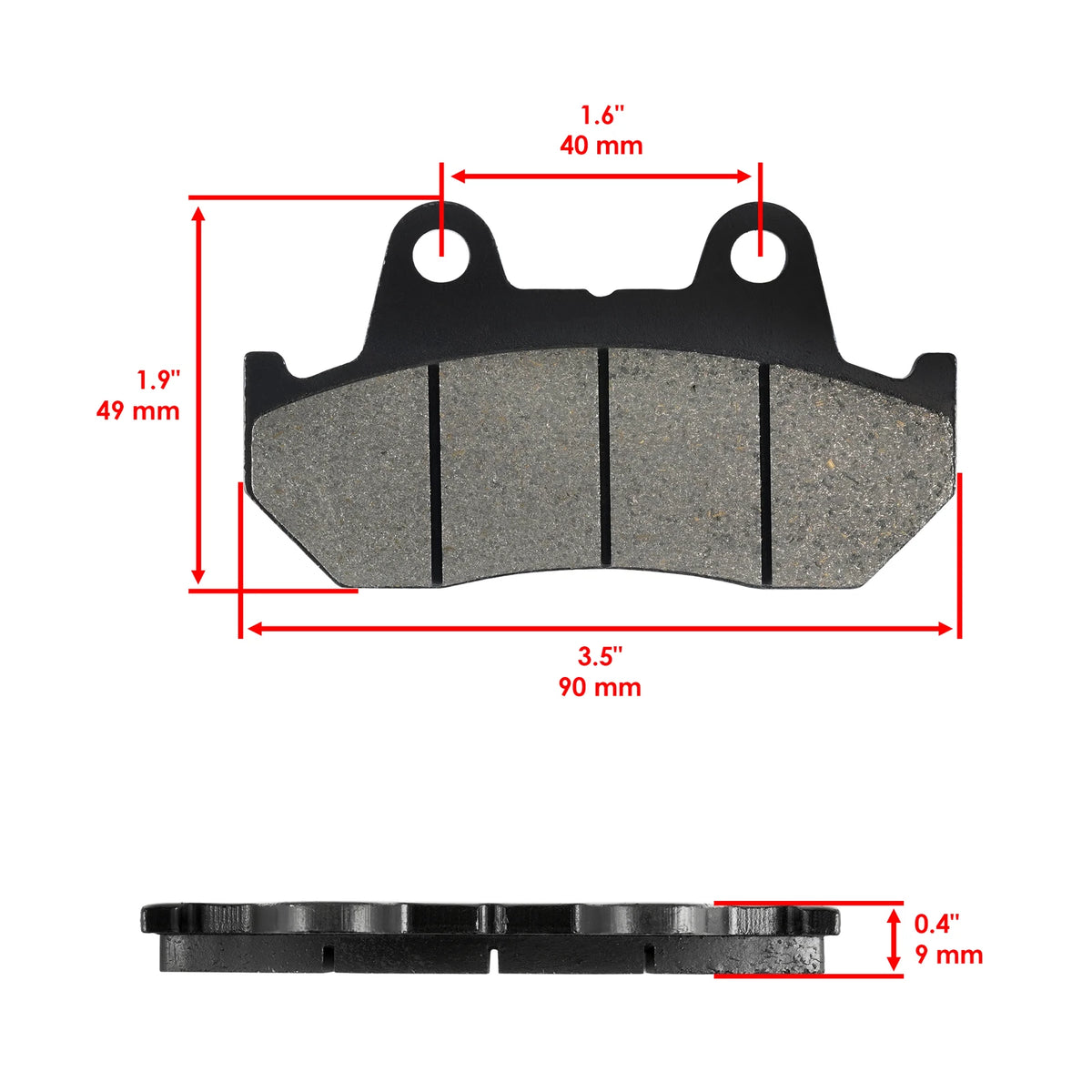 Front & Rear Brake Pads for Honda GL1500 Goldwing (1988–1990) MP227AA2006