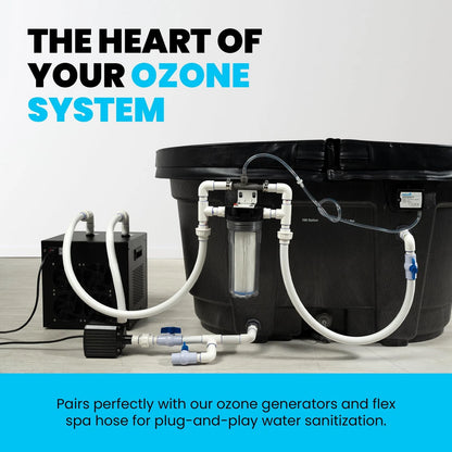 Ozone Venturi Injector for Cold Plunge, Ice Bath, Spa & Pool Pumps (3/4")