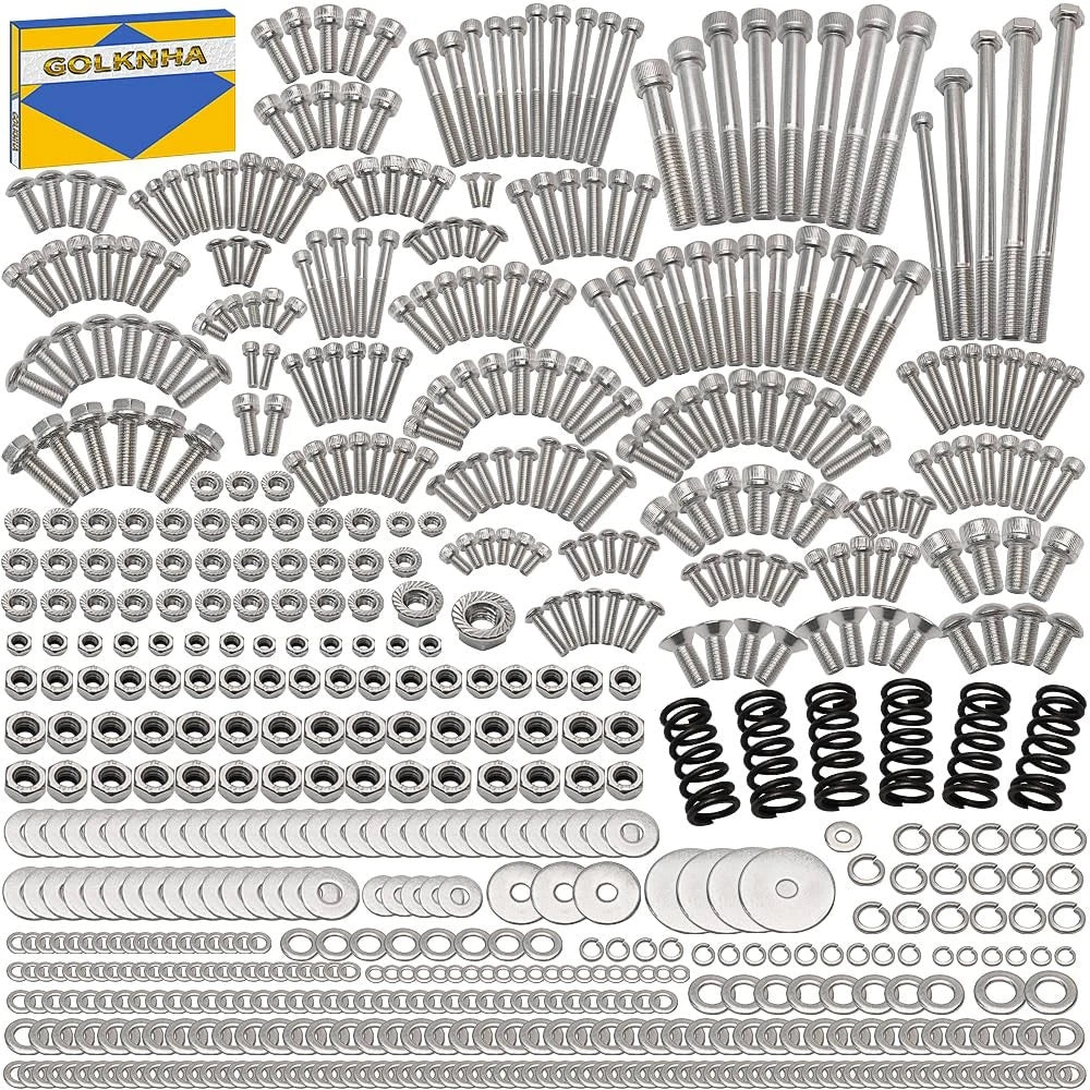 673 PCS Stainless Steel Bolt & Screw Kit for Yamaha Silver