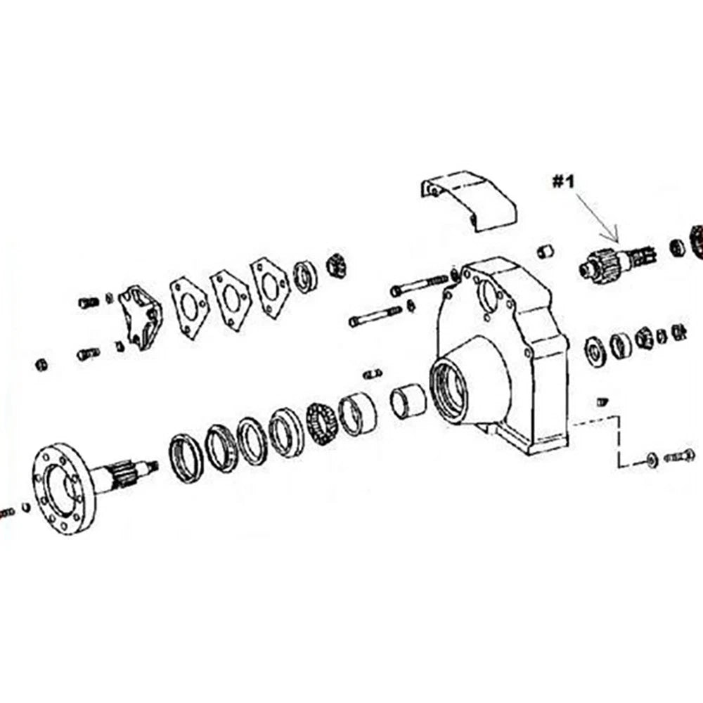 Final Drive Pinion Shaft for John Deere Dozers 450E 550 550A 550B 555