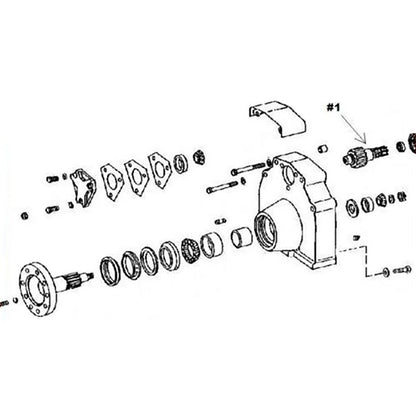 Final Drive Pinion Shaft for John Deere Dozers 450E 550 550A 550B 555