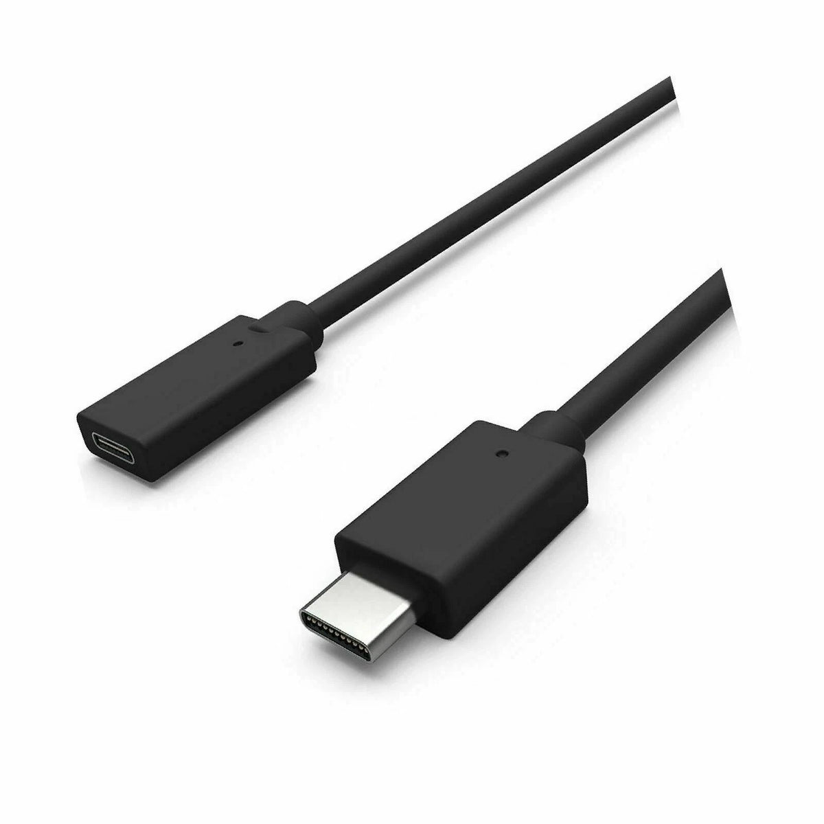 USB 3.1 Type C Male to USB-C Female Extension Cable (1/3/6 Feet) Black