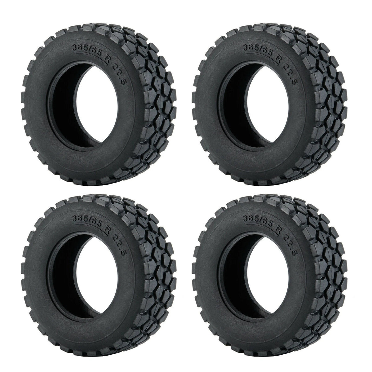 Set of 4 Rubber Tires for Tamiya 1/14 RC Tractor Truck