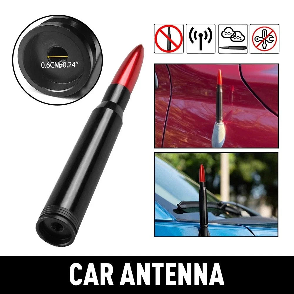 Bullet Antenna 50 for Chevy Silverado, RAM, GMC, Ford F150, F250 (2000–2023)