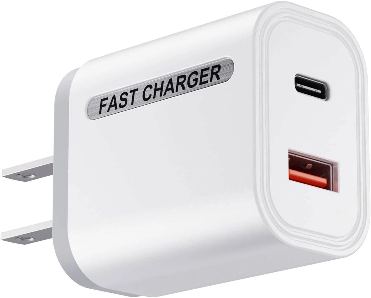 30W Dual Port USB C Charger Block for Fast Charging