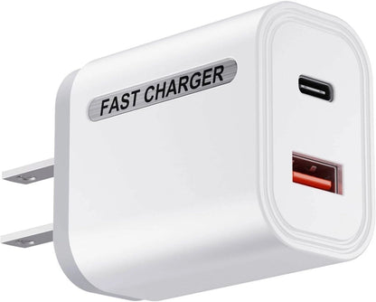 30W Dual Port USB C Charger Block for Fast Charging