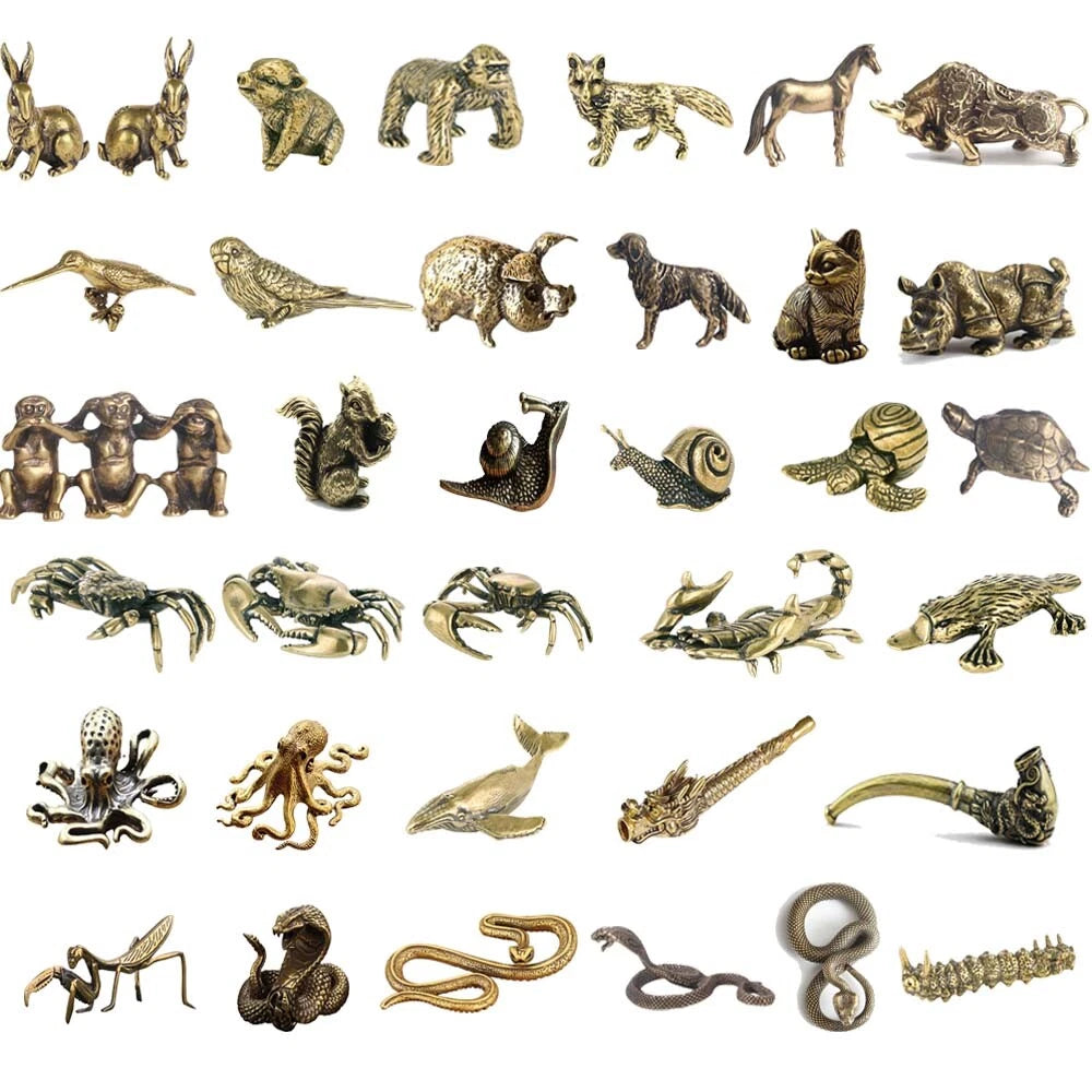Miniature Animal Figurines for Home Office Decor