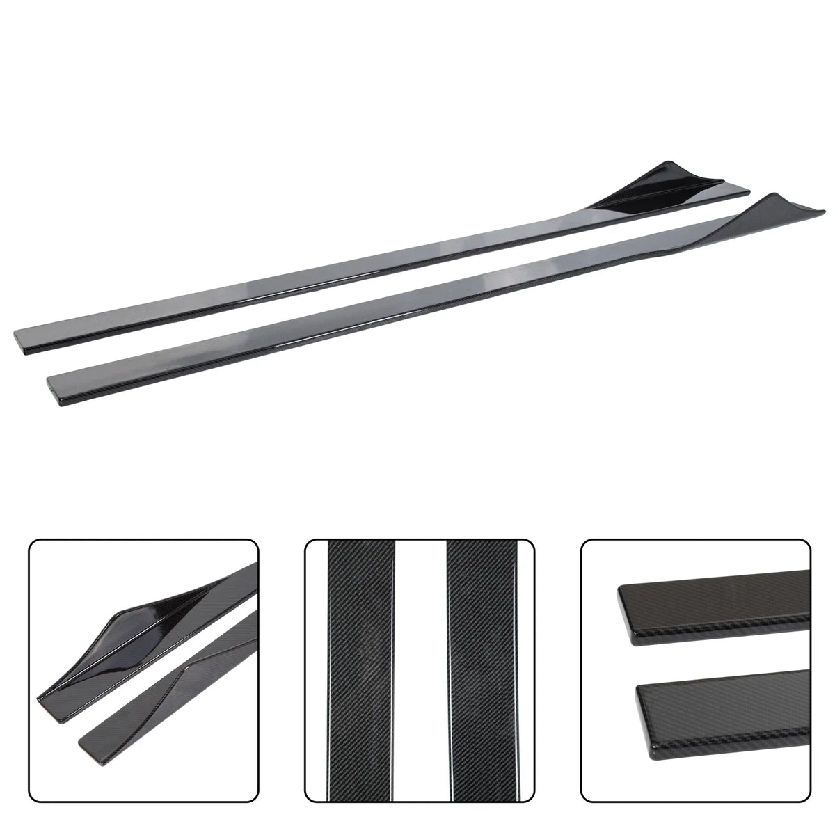75" Carbon Style Side Skirt Extension for Chevy C5 Corvette (1997–2004)