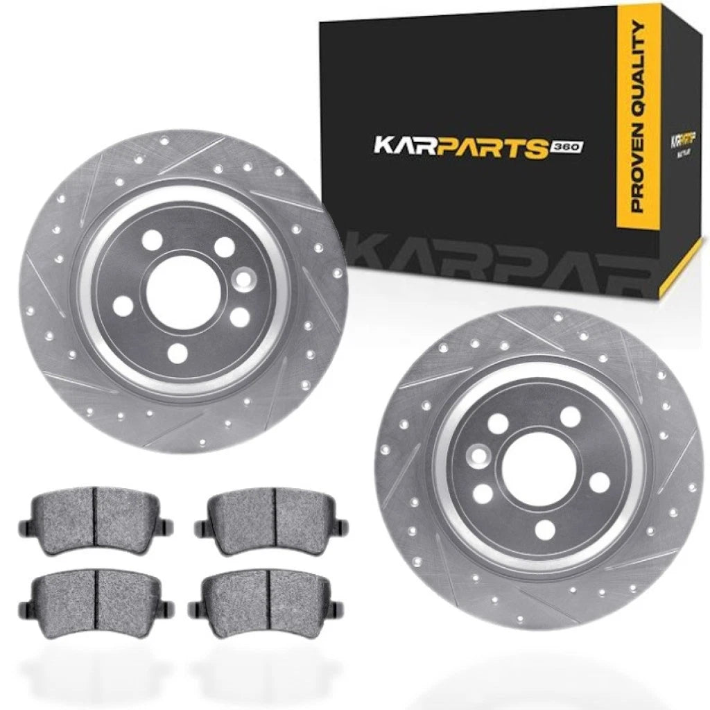 Rotor Set for Volvo S80 (2008–2016) ALX-PAU-DF-7512-27042-CLA1, Drilled & Slotted