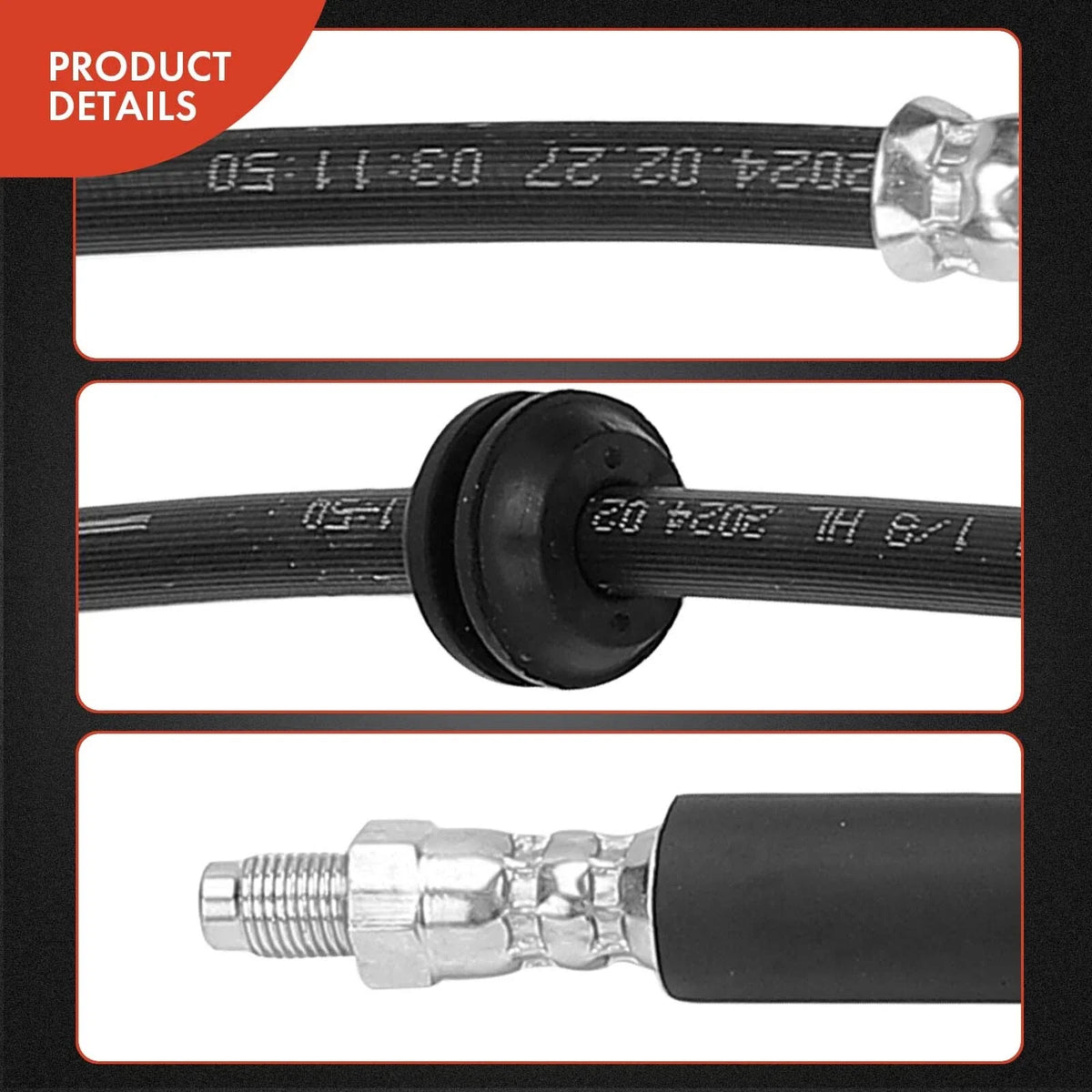 2X Front Brake Hydraulic Hose for Mercedes-Benz C350 (2009)
