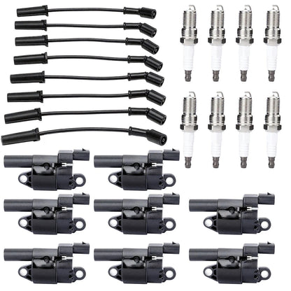 Ignition Coil and Spark Plug Kit for Chevy Express, Savana, Yukon, Suburban (2011–2015) - 18120529, UF414, 12573190, 12570616, 12611424