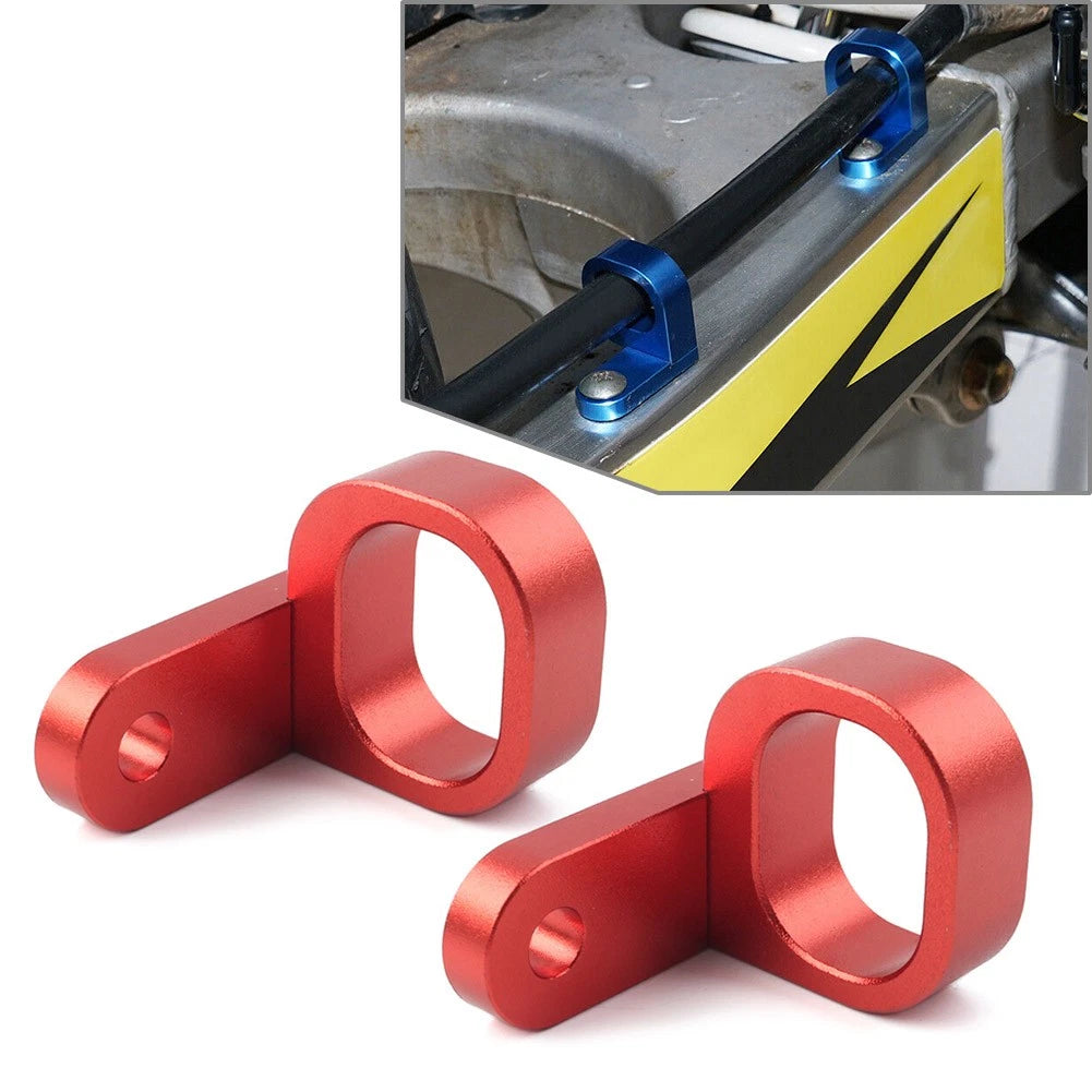 1 Pair Rear Brake Line Hose Clamp for Suzuki DRZ400SM (2005–2024) Red
