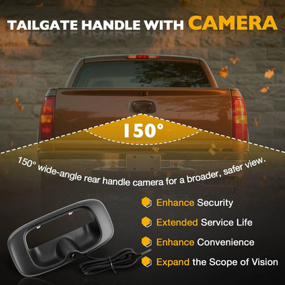 Metal Tailgate Handle with Backup Camera for Chevy Silverado GMC (1999–2007)