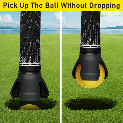 4X Golf Ball Retriever for Universal Use (2.1" x 1.9") - Black Grabber