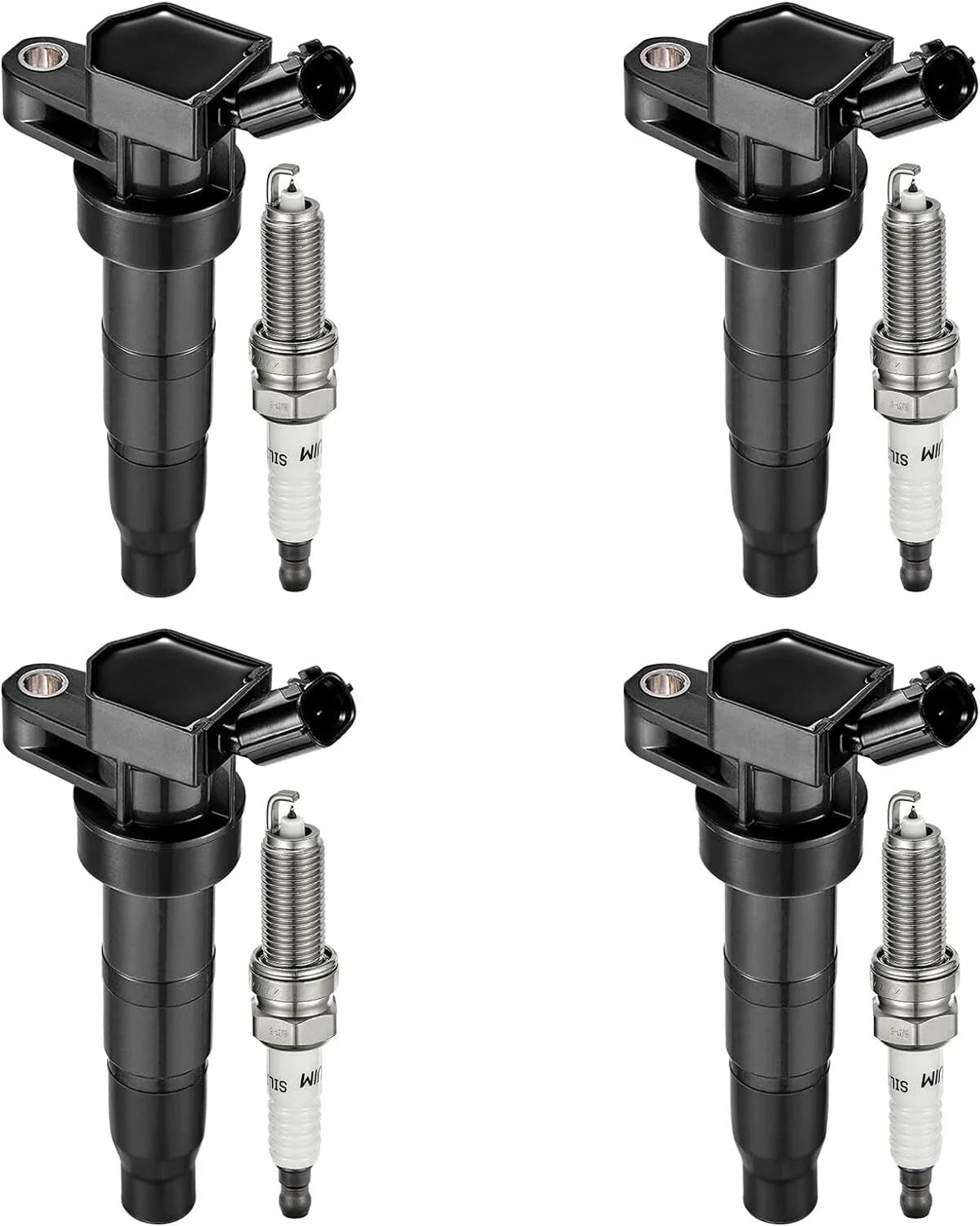 Set of 4 Ignition Coils & Iridium Spark Plugs for Kia Forte (2010–2013) UF611