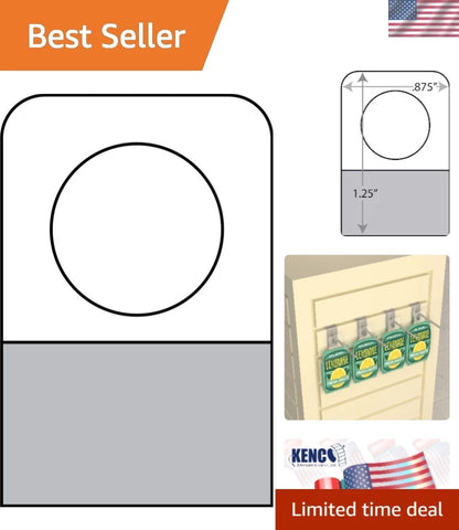 1000 Count Durable Clear Adhesive Hang Tabs - 0.75" x 0.875" Round Hole
