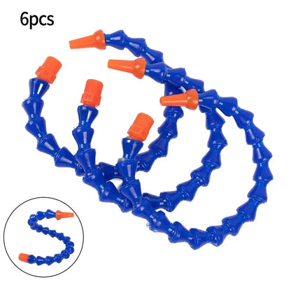 Set of 6 Adjustable Flexible Plastic Coolant Pipe Round Nozzles for