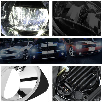 Set of 2 Smoked Lens LED Fog Lights with Bezel & Switch for Corolla (2011–2013)